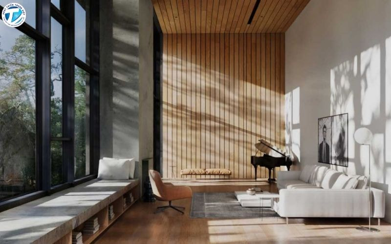 Thiết kế nội thất cao cấp với vật liệu sang trọng